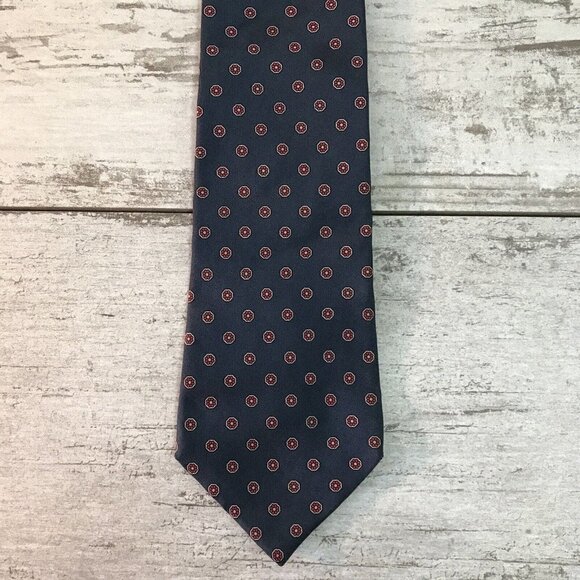 ⚡️ LAST CHANCE MARKDOWN !⭐️✨GUY LAROCHE Mens Tie Silk Necktie Navy Blue VTG - Picture 1 of 7